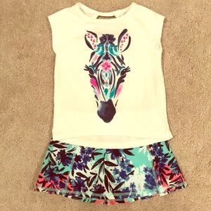 Gymboree “Gymgo” Skort & Tee Outfit